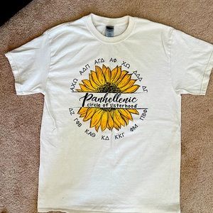 Panhellenic Circle of Sisterhood Sunflower Sorority T-shirt - size medium